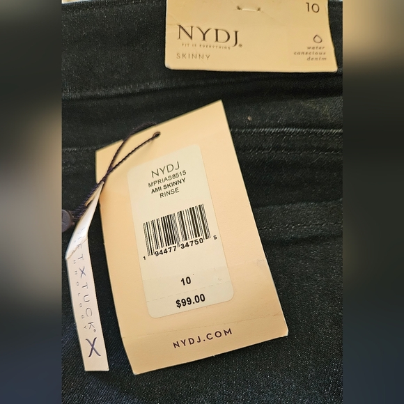 NWT Not Your Daughters Jeans NYDJ Ami Skinny Dark Wash Denim Jeans Size 10 #1221 - Picture 8 of 9